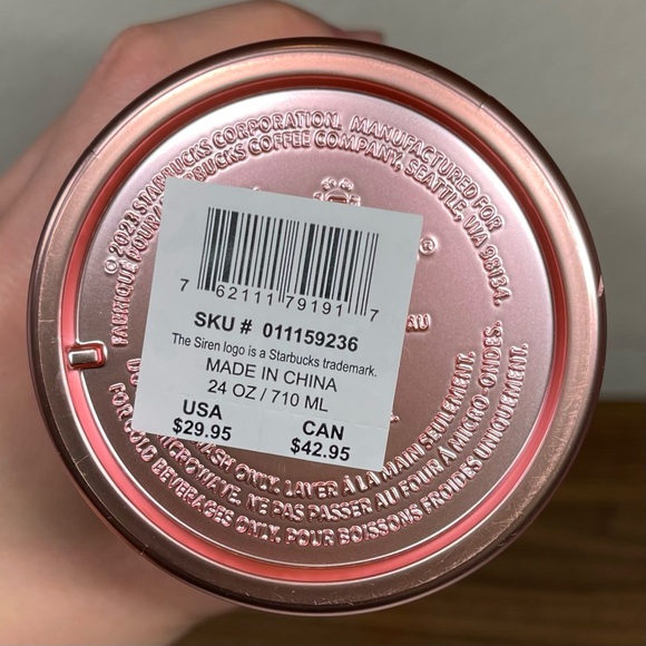 NWT 24oz Starbucks Red Ombré Line Cold Cup - Picture 5 of 9